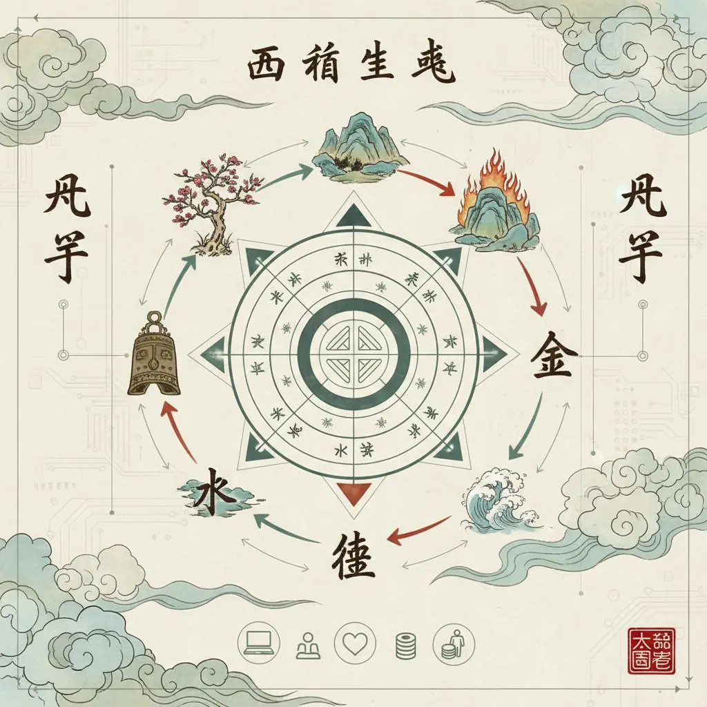 八字命盤 - 五行生剋